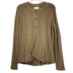 SONOMA Brown Long Sleeve Knit Button Down Cardigan Medium